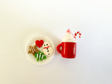 Christmas cookie plate and drink